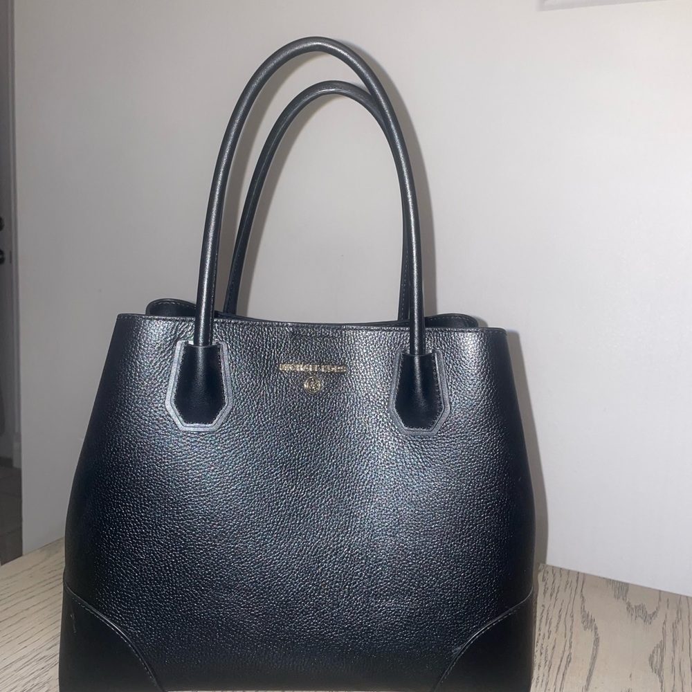 Michael Kors black leather handbag